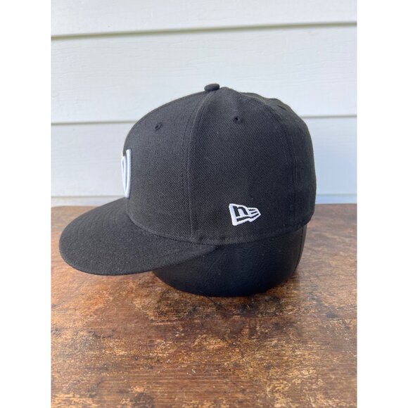Washington Nationals New Era 59Fifty Black Fitted Cap Size 7 W3 - Picture 2 of 6